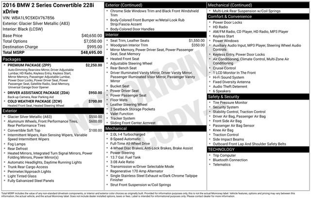 Used 2016 BMW 228i xDrive Convertible image 28