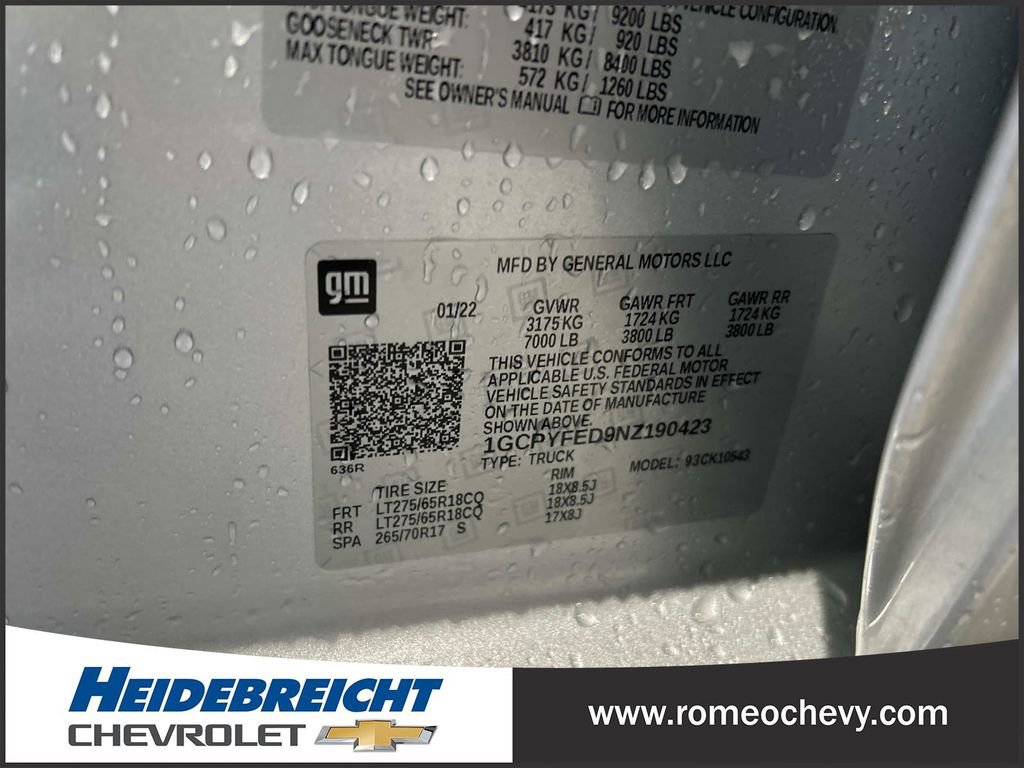 Certified 2022 Chevrolet Silverado 1500 LT Trail Boss w/ Bed Protection Package image 8