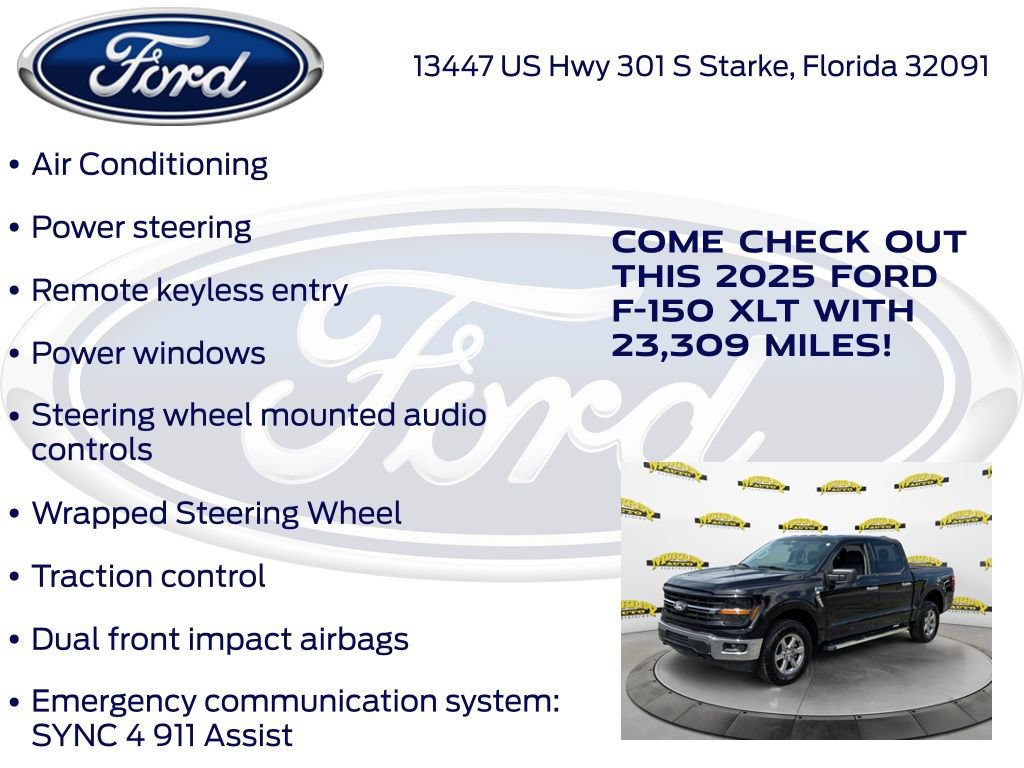 Certified 2025 Ford F150 XLT w/ Equipment Group 301A Standard AWD/4WD image 27