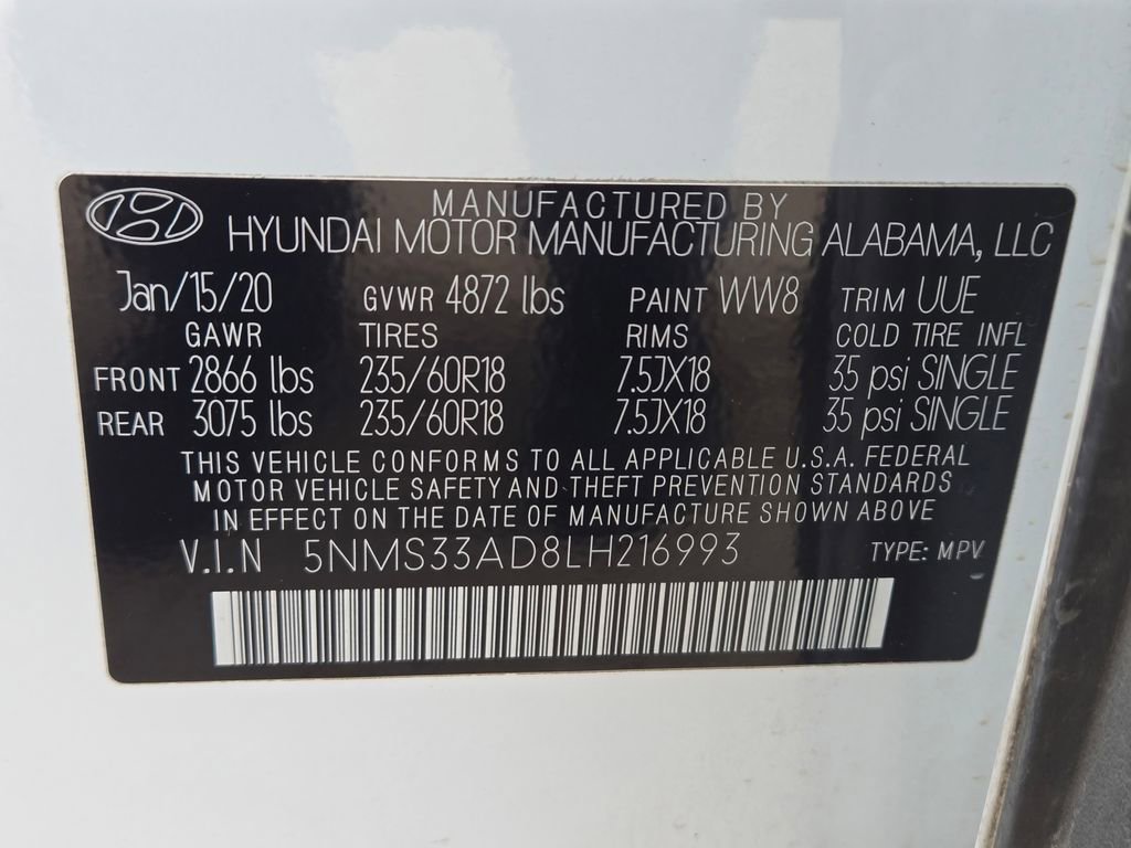 Used 2020 Hyundai Santa Fe SEL w/ Convenience Package image 36