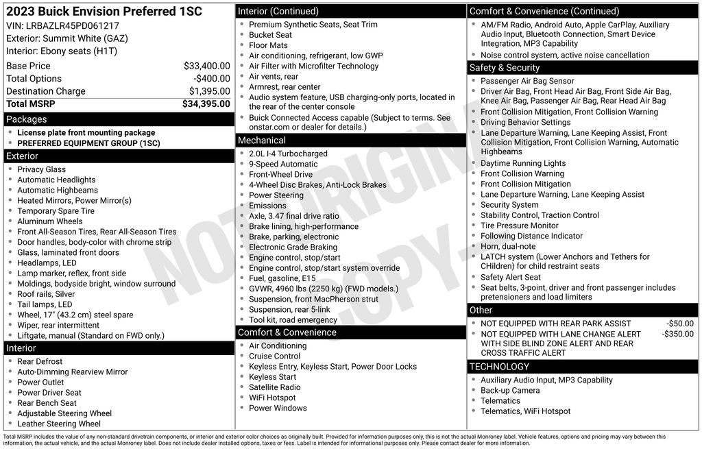 Used 2023 Buick Envision Preferred image 6