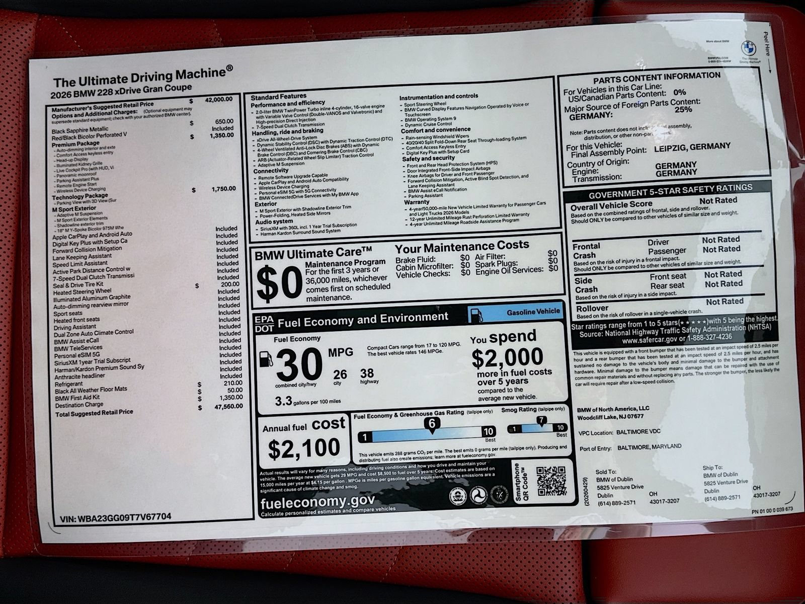New 2026 BMW 228i xDrive w/ Technology Package AWD/4WD image 45