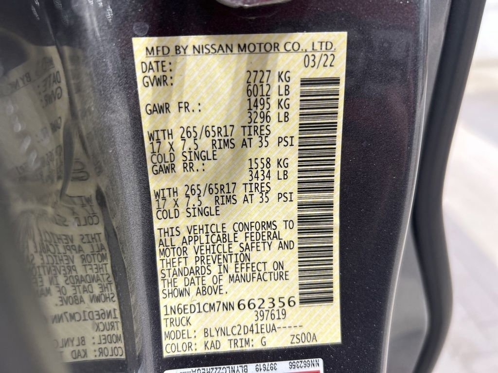 Used 2022 Nissan Frontier SV image 34