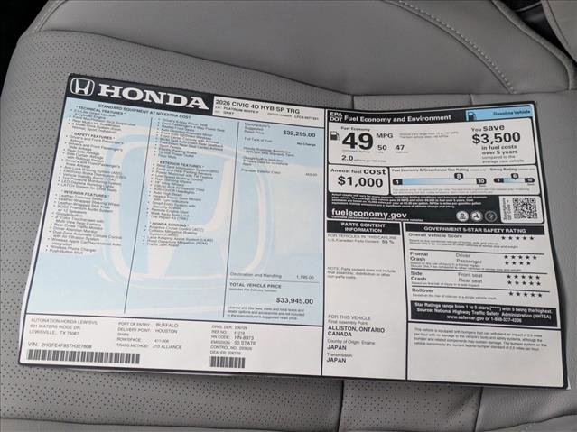 New 2026 Honda Civic Sport Touring image 18