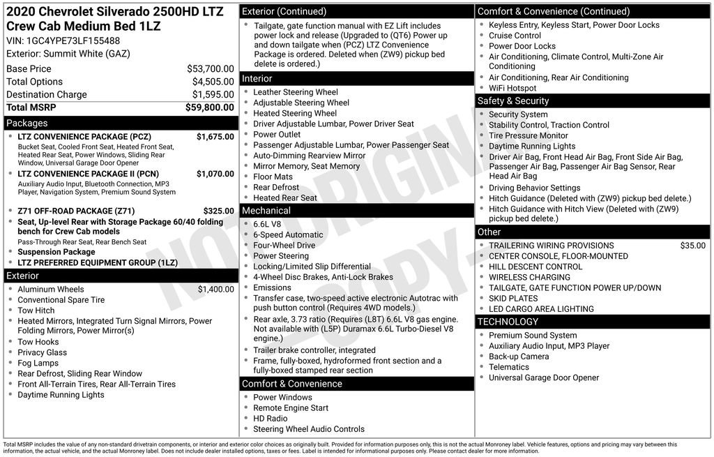 Used 2020 Chevrolet Silverado 2500 LTZ w/ LTZ Convenience Package AWD/4WD image 24