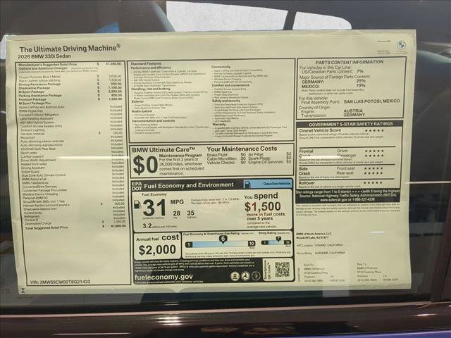 New 2026 BMW 330i Sedan w/ M Sport Package image 18