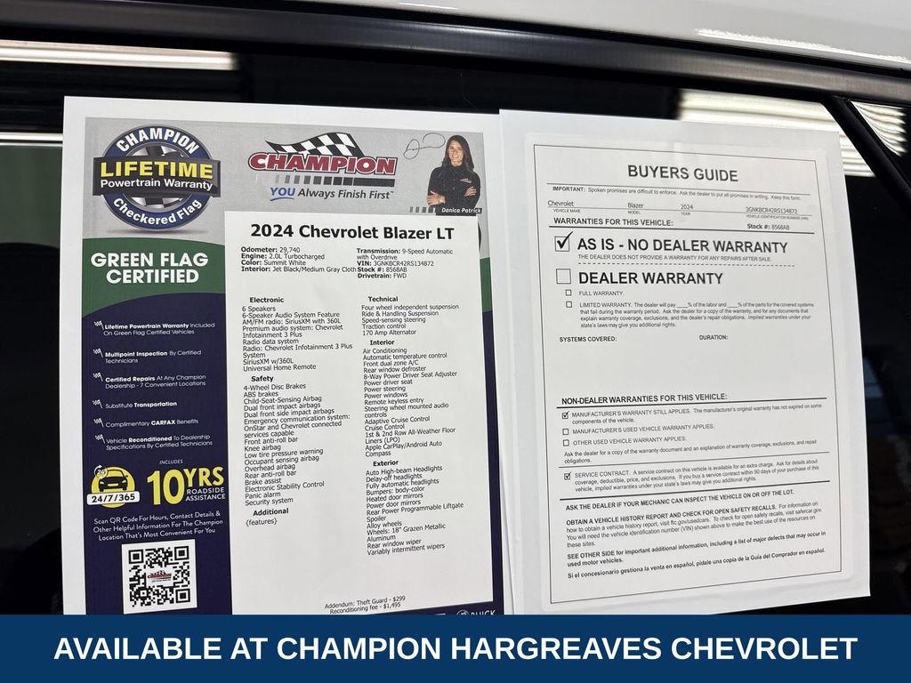 Certified 2024 Chevrolet Blazer LT w/ Convenience Package image 43