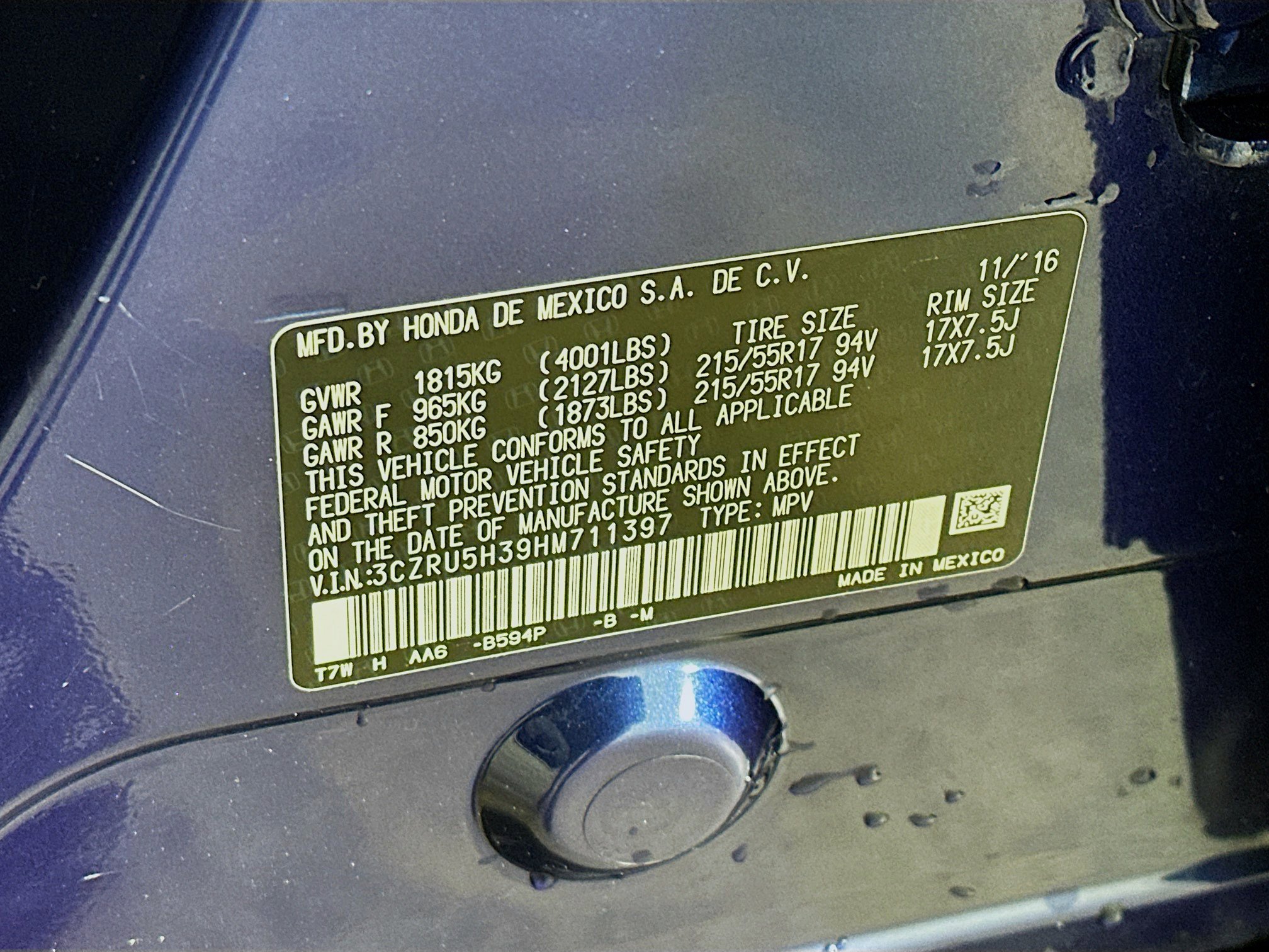 Used 2017 Honda HR-V LX image 12