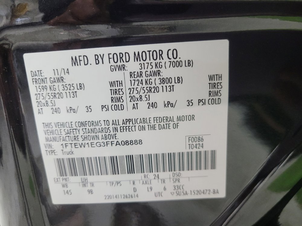 Used 2015 Ford F150 Platinum w/ Equipment Group 701A Luxury image 33