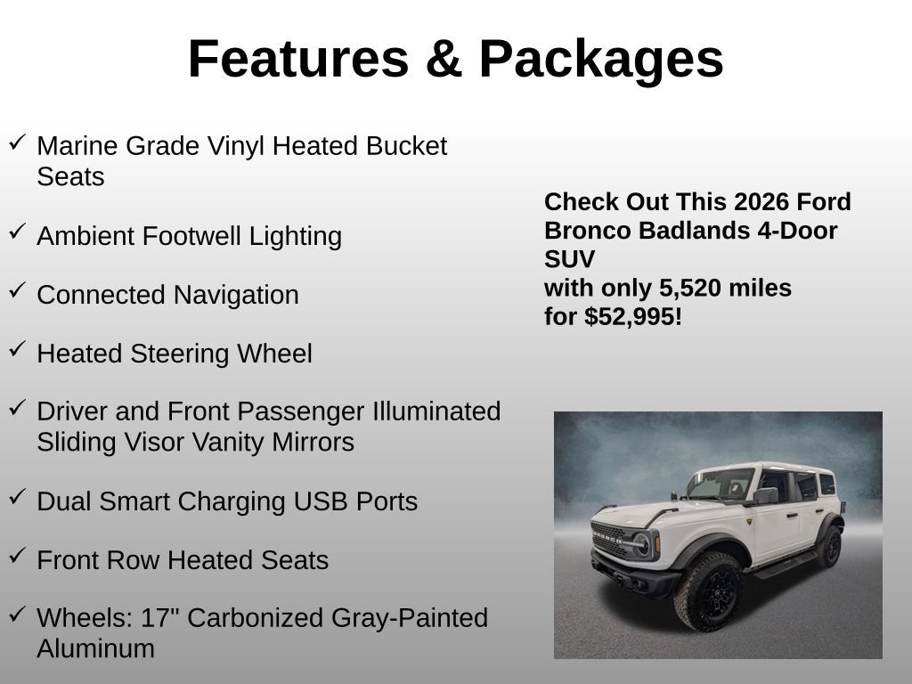 Used 2026 Ford Bronco Badlands AWD/4WD image 9