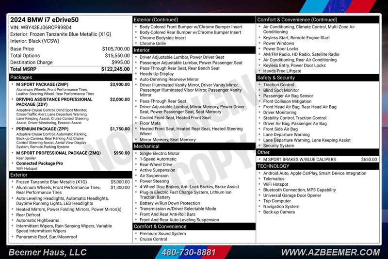 Used 2024 BMW i7 xDrive60 w/ M Sport Package RWD image 4