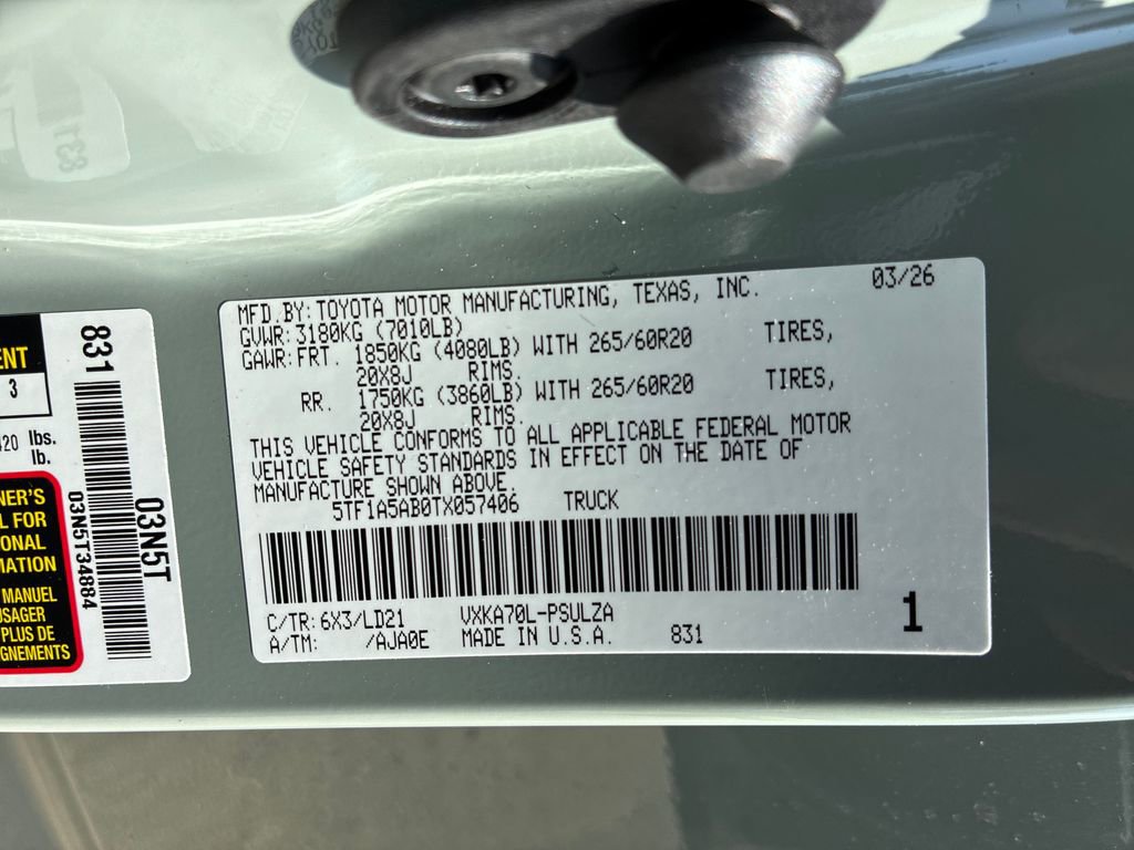 New 2026 Toyota Tundra Limited image 54