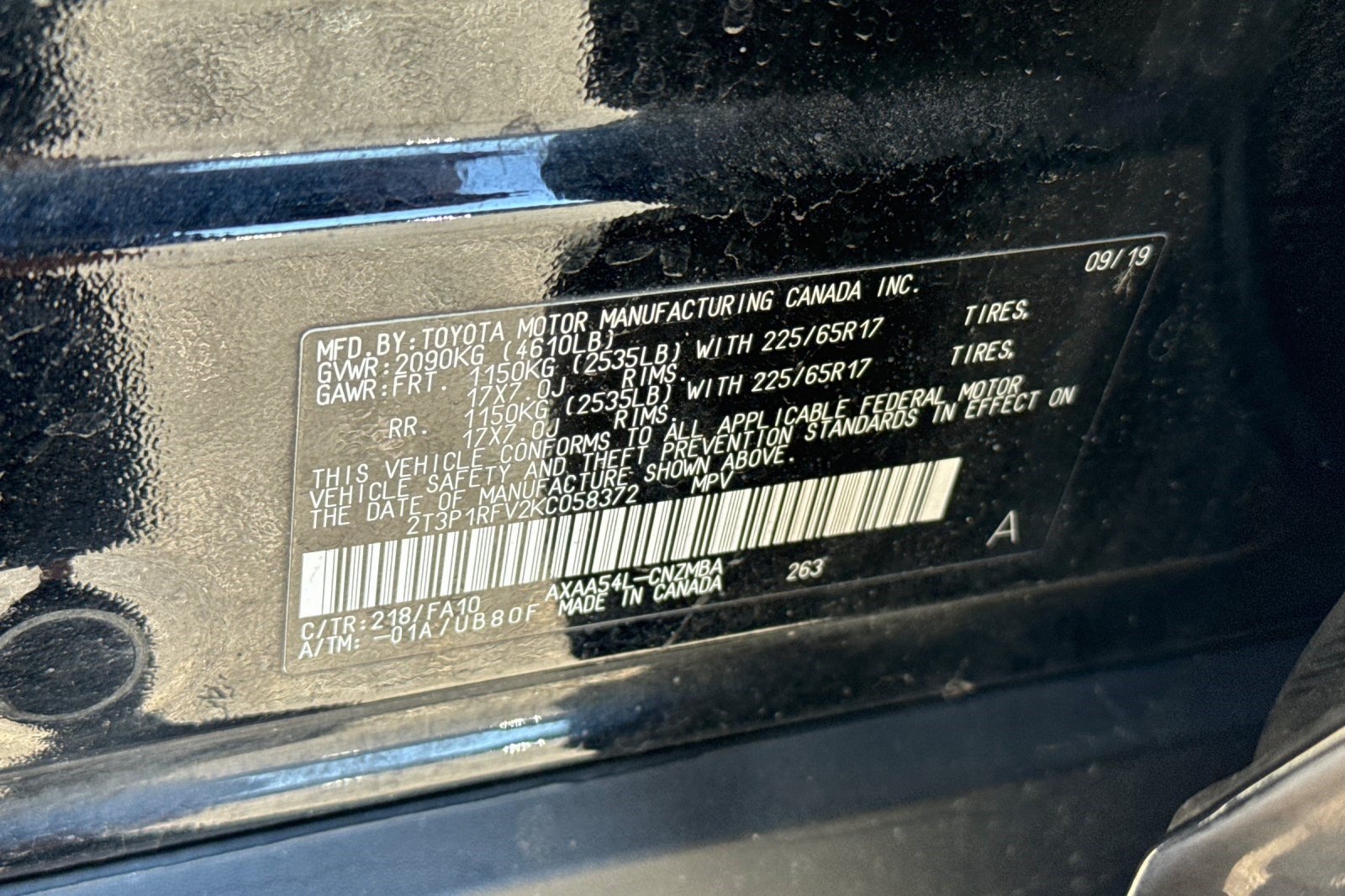 Used 2019 Toyota RAV4 XLE w/ All Weather Liner Package AWD/4WD image 29