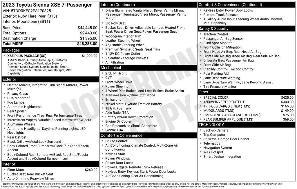 Used 2023 Toyota Sienna XSE w/ XSE Plus Package FWD image 29