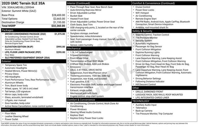 Used 2020 GMC Terrain SLE w/ Driver Convenience Package image 4