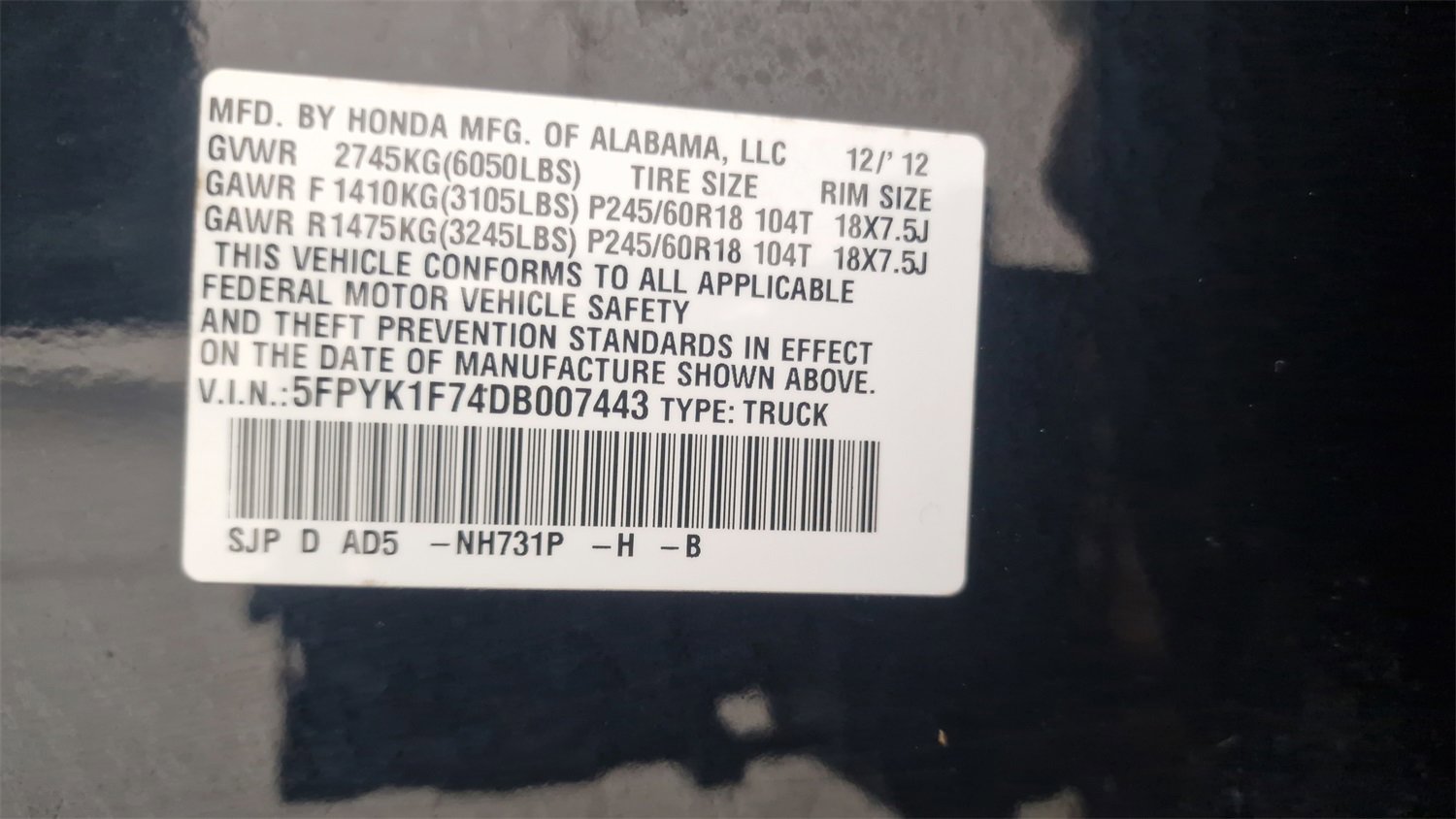 Used 2013 Honda Ridgeline Sport image 11