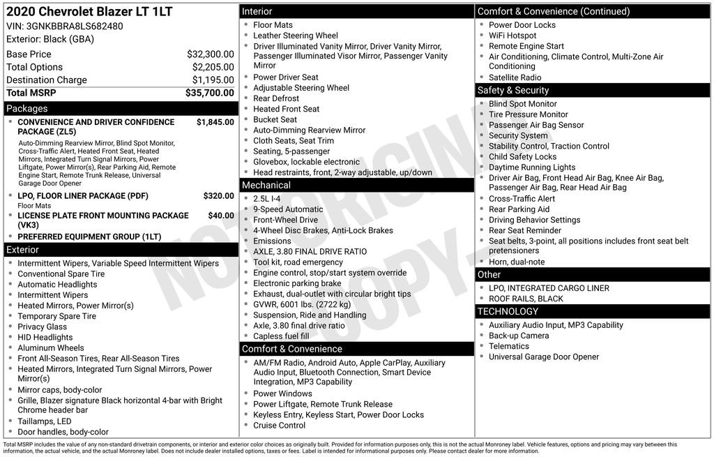 Used 2020 Chevrolet Blazer LT image 12