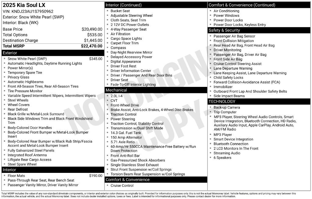 Certified 2025 Kia Soul LX FWD image 9