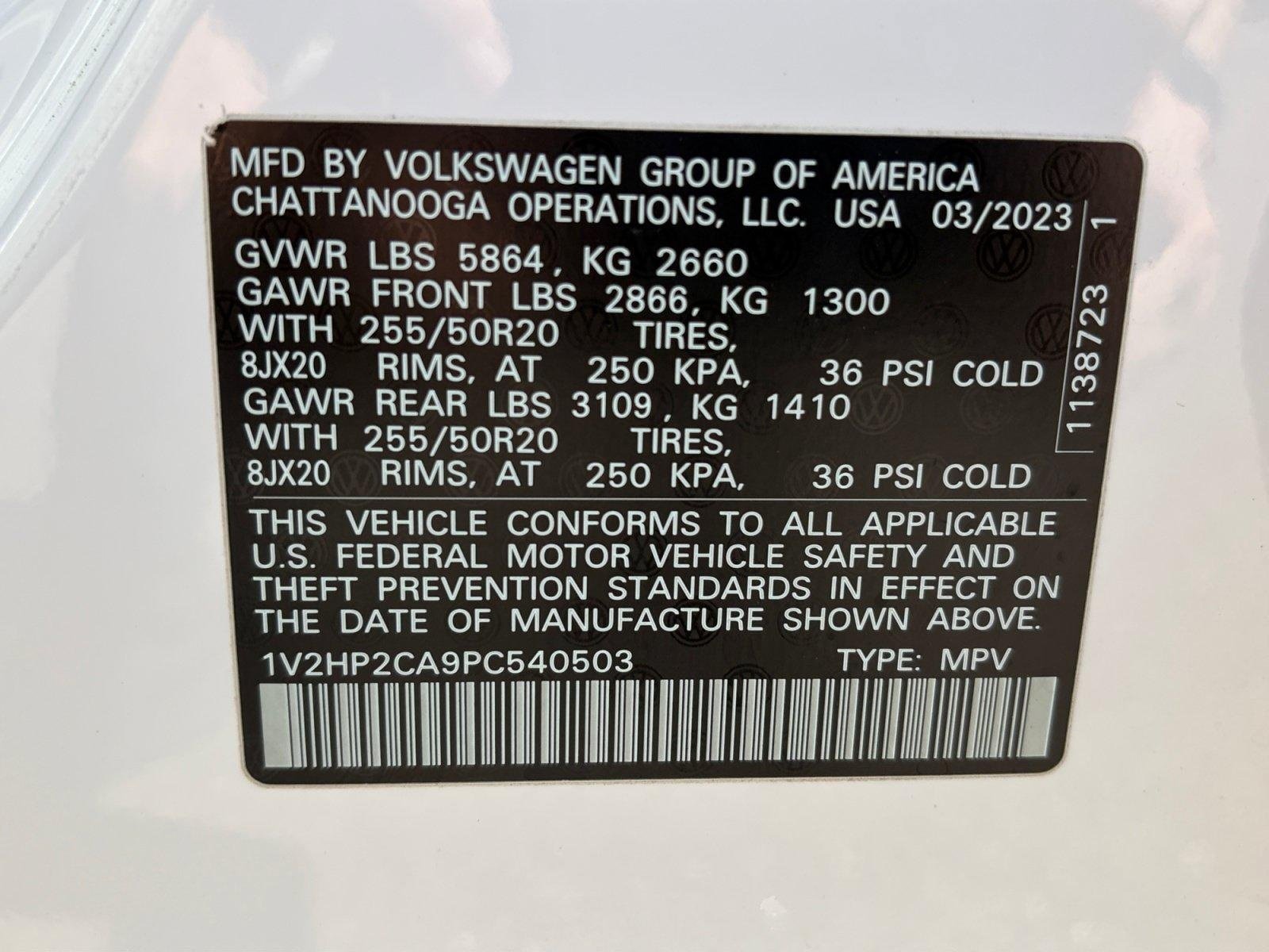 Used 2023 Volkswagen Atlas SE w/ Black Wheel Package AWD/4WD image 31