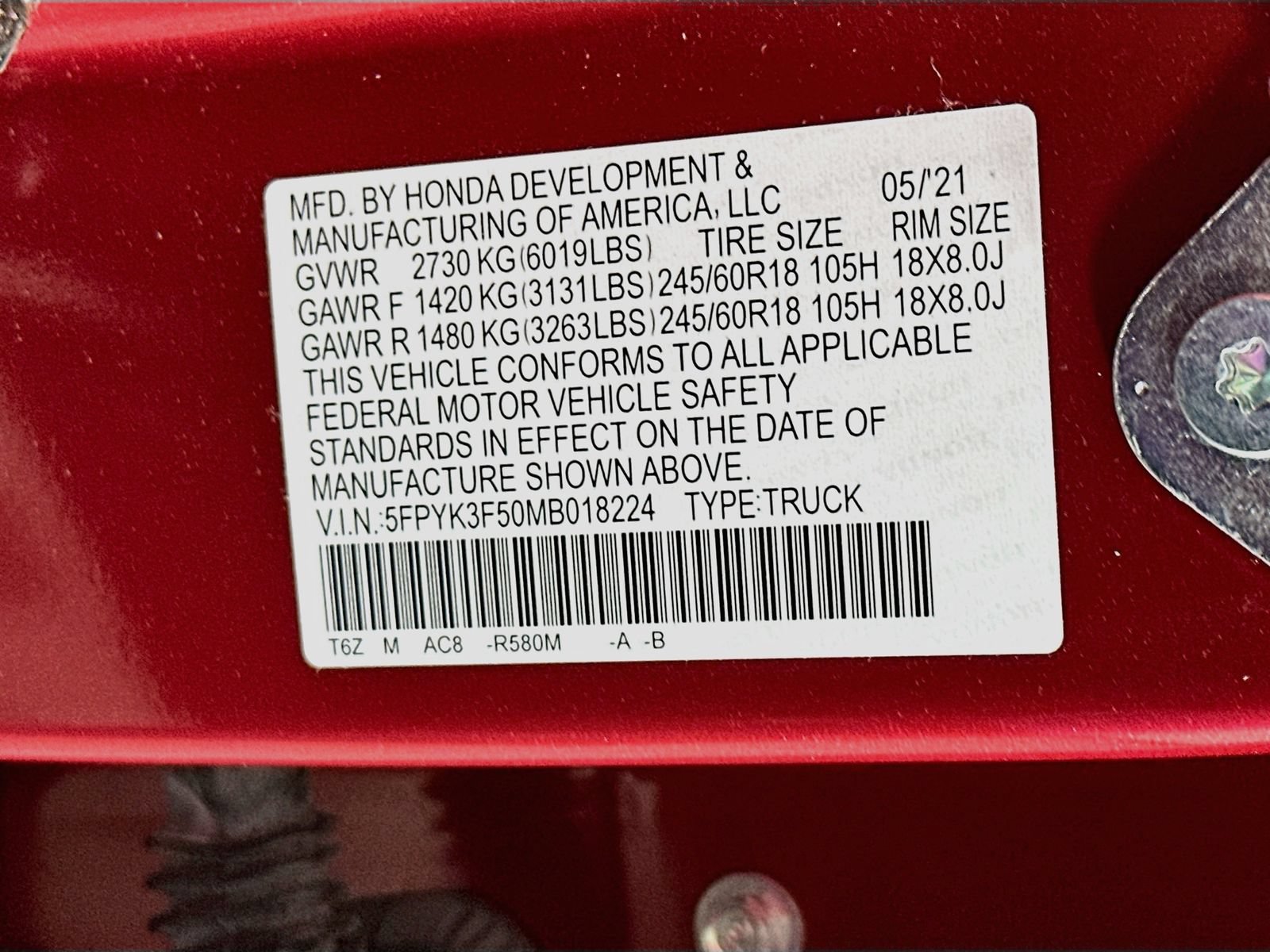 Used 2021 Honda Ridgeline RTL image 32