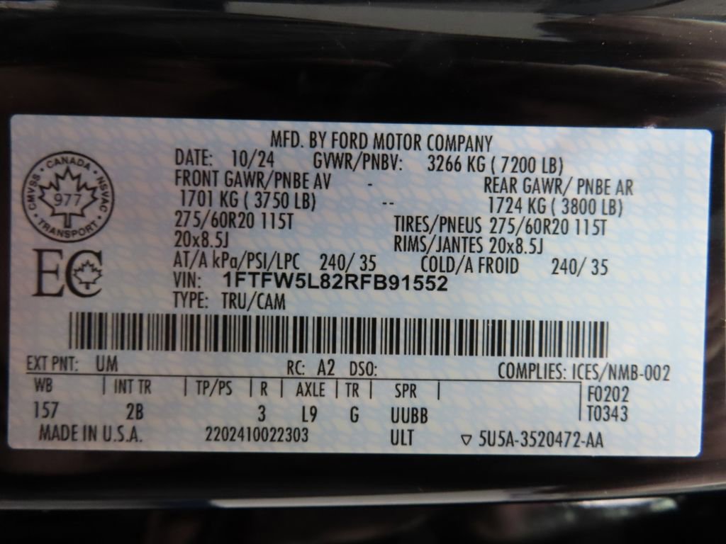 Used 2024 Ford F150 Lariat w/ Bed Utility Package AWD/4WD image 81