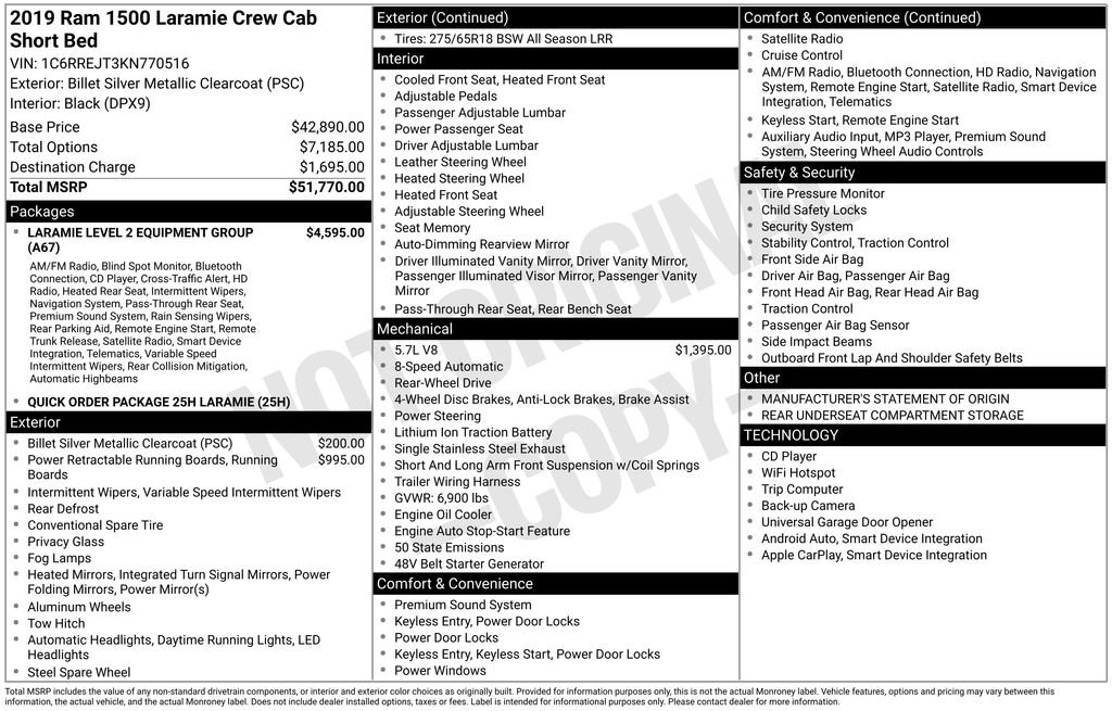 Used 2019 RAM 1500 Laramie RWD image 39