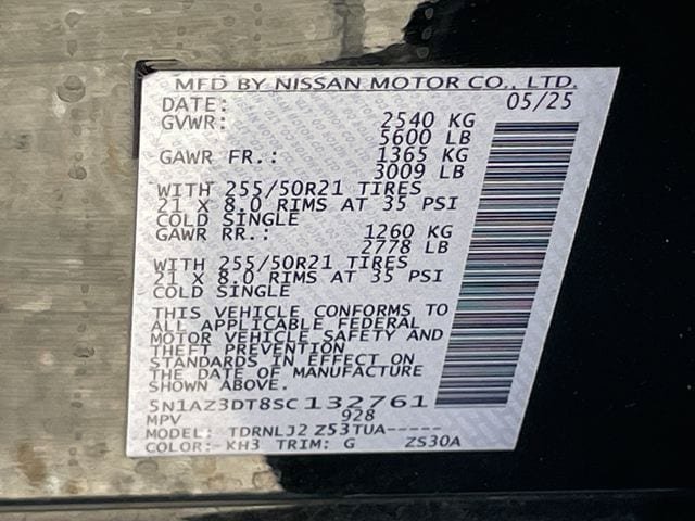 Used 2025 Nissan Murano Platinum w/ Cargo Package AWD/4WD image 32