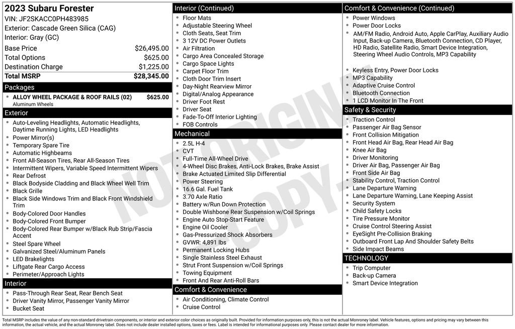 Certified 2023 Subaru Forester AWD/4WD image 34