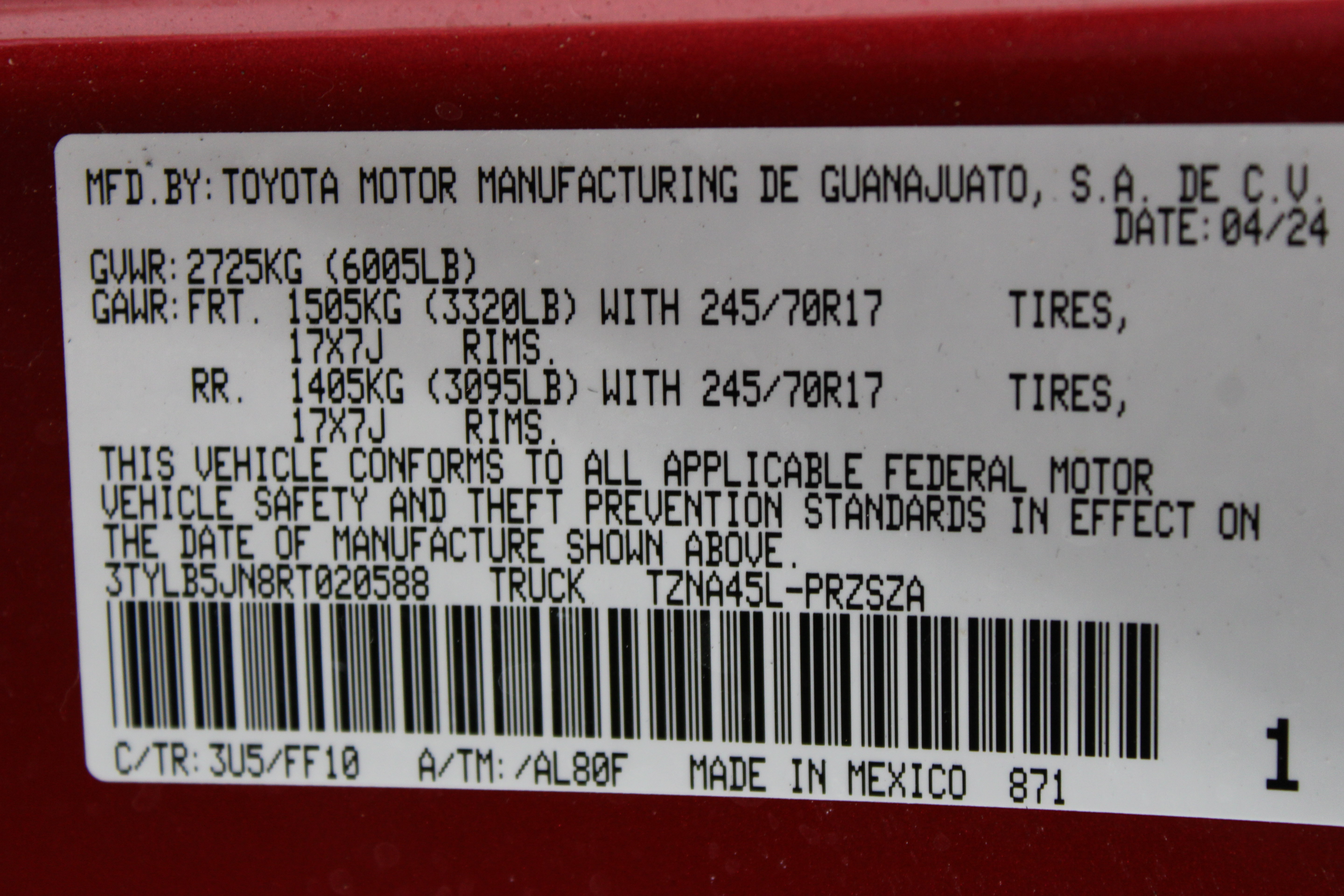 Used 2024 Toyota Tacoma SR5 AWD/4WD image 40