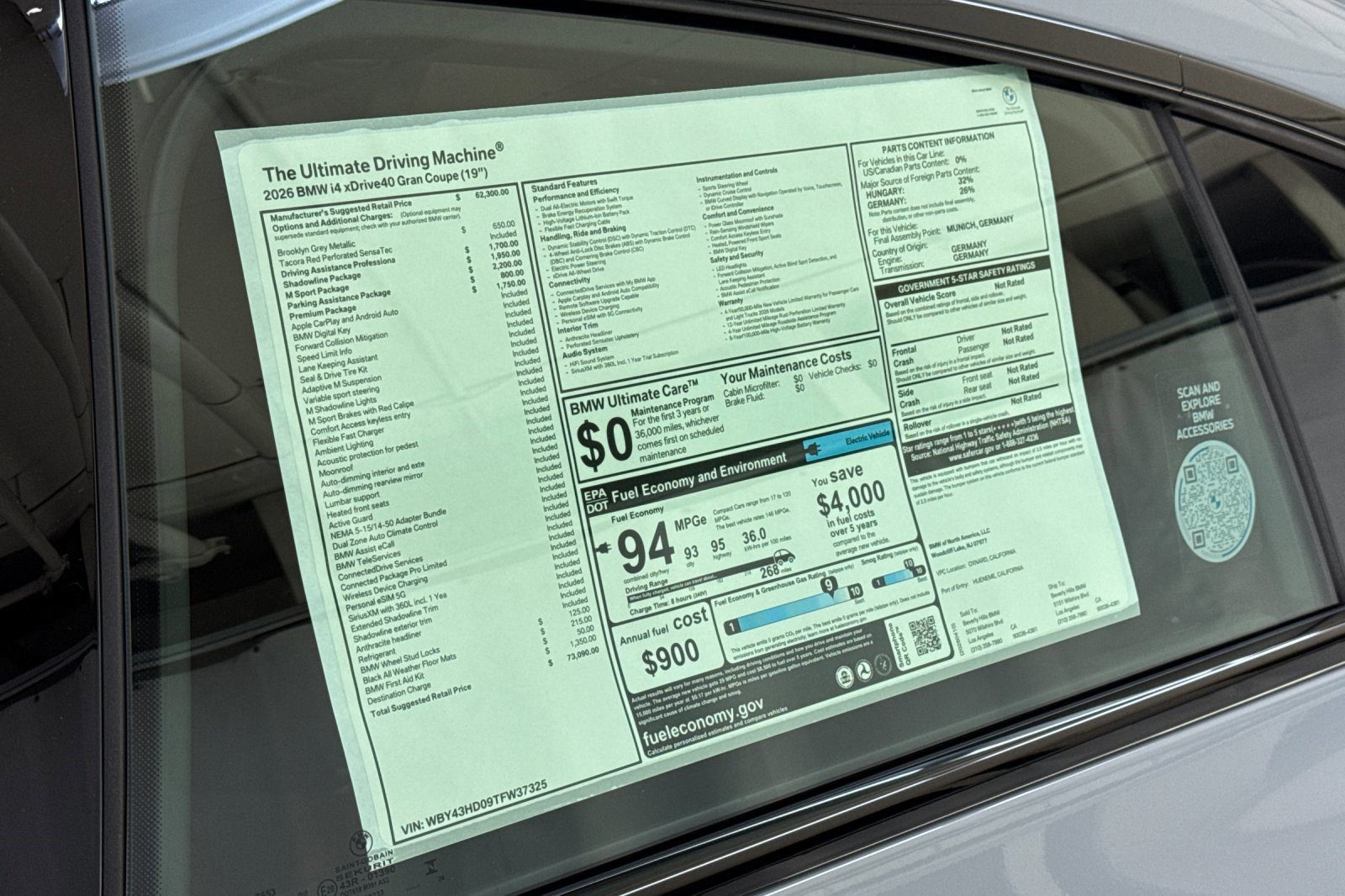 New 2026 BMW i4 xDrive40i w/ M Sport Package AWD/4WD image 29