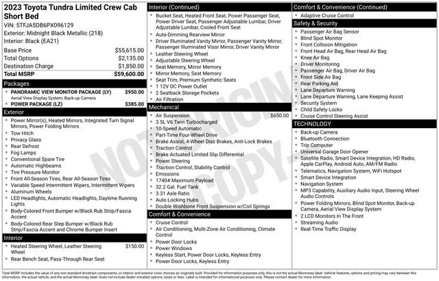 Used 2023 Toyota Tundra Limited AWD/4WD image 8
