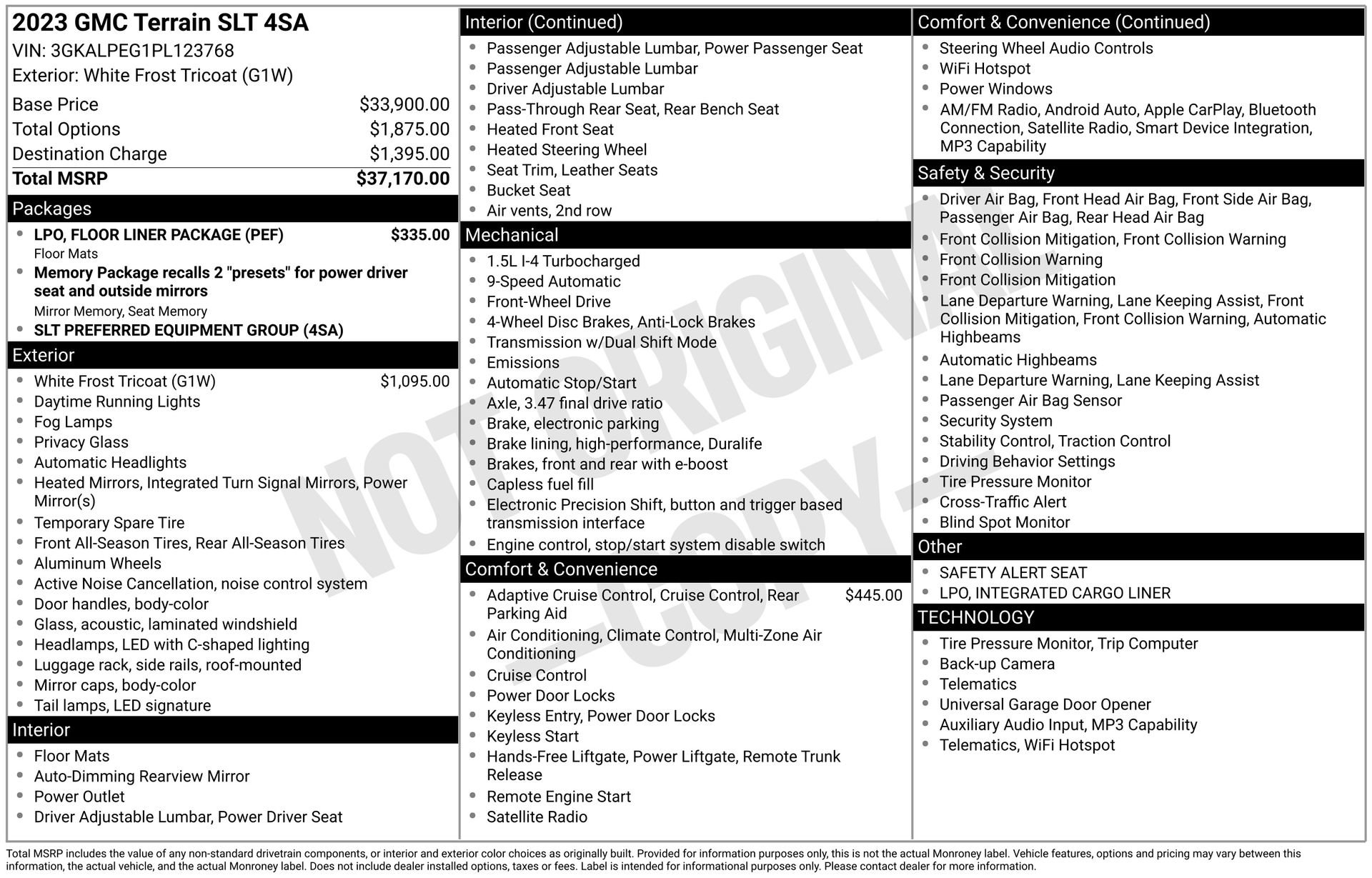 Used 2023 GMC Terrain SLT w/ LPO, Floor Liner Package FWD image 39