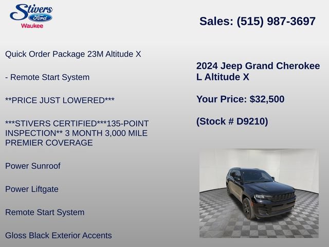 Used 2024 Jeep Grand Cherokee L Altitude AWD/4WD image 22