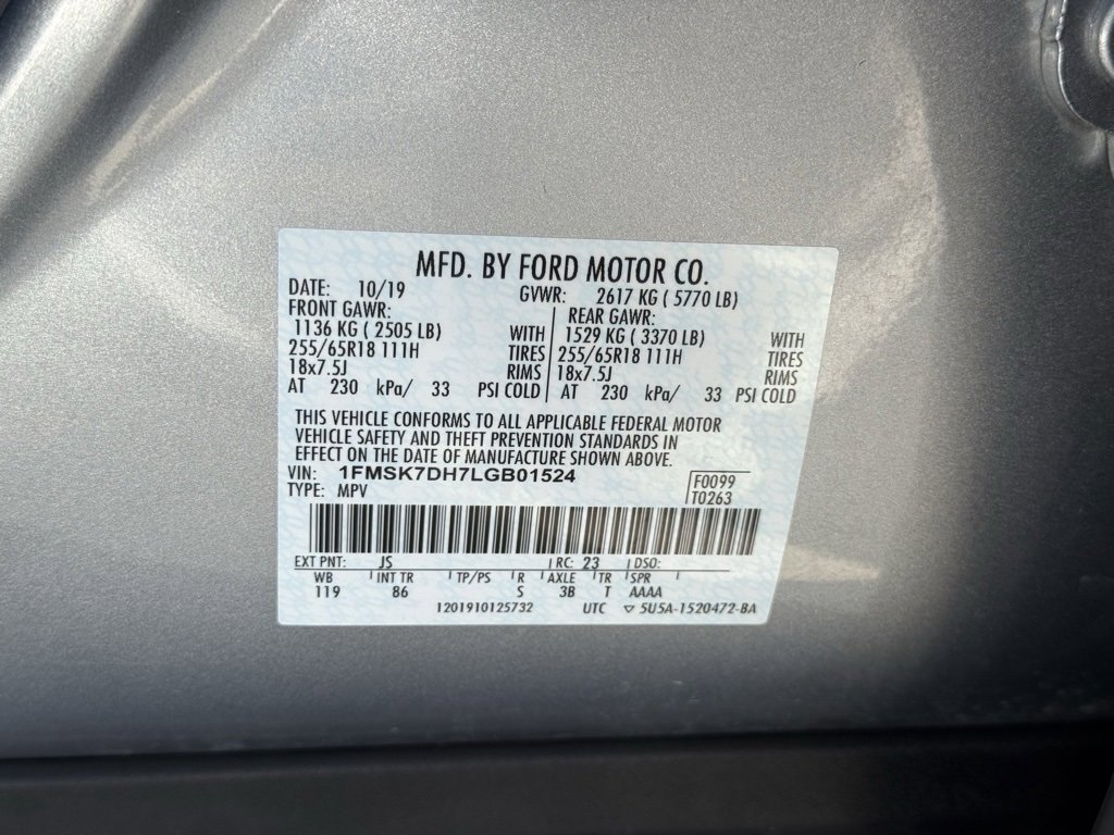 Certified 2020 Ford Explorer XLT image 34
