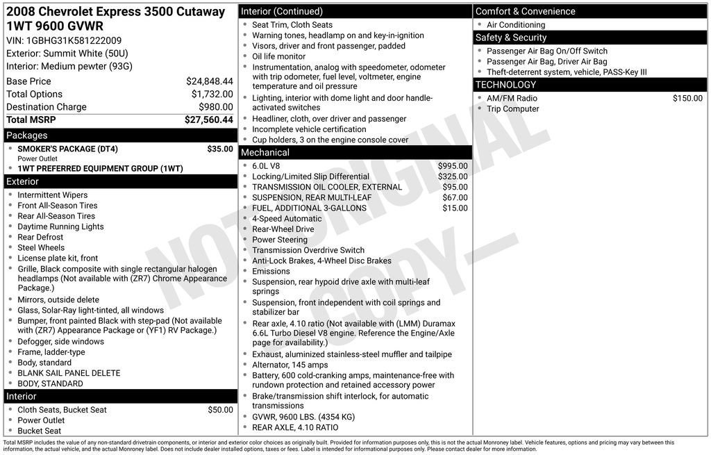Used 2008 Chevrolet Express 3500 RWD image 20