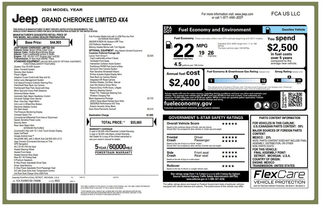 Used 2025 Jeep Grand Cherokee Limited w/ Luxury Tech Group II image 4