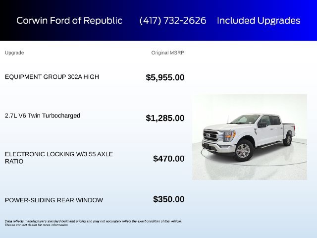 Certified 2023 Ford F150 XLT w/ Equipment Group 302A High AWD/4WD image 6