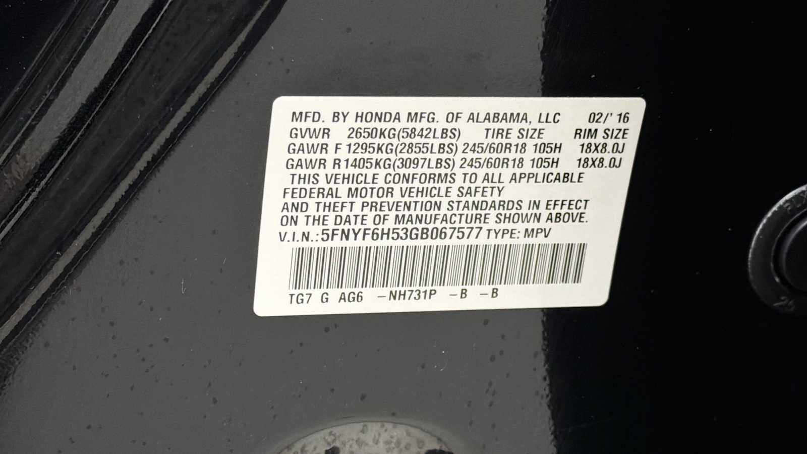 Used 2016 Honda Pilot EX-L image 11