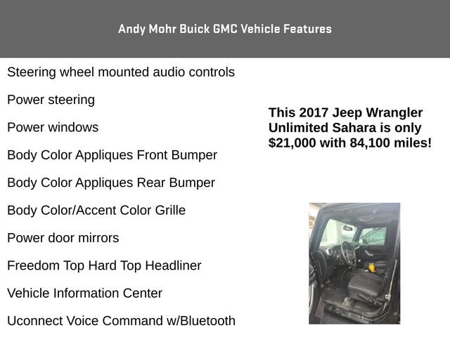 Used 2017 Jeep Wrangler Unlimited Sahara w/ Connectivity Group AWD/4WD image 12
