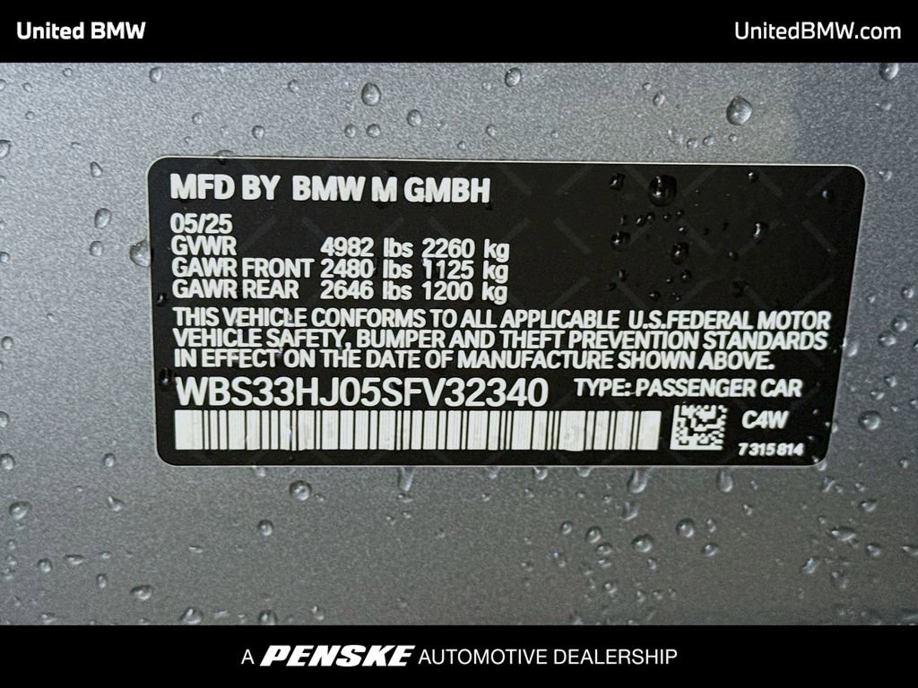 Certified 2025 BMW M3 Competition w/ M Carbon Exterior Package image 14