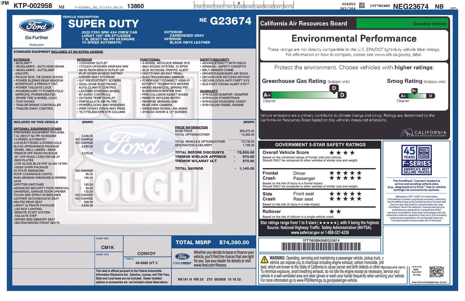 Certified 2022 Ford F250 Lariat w/ Tremor Off-Road Package image 4
