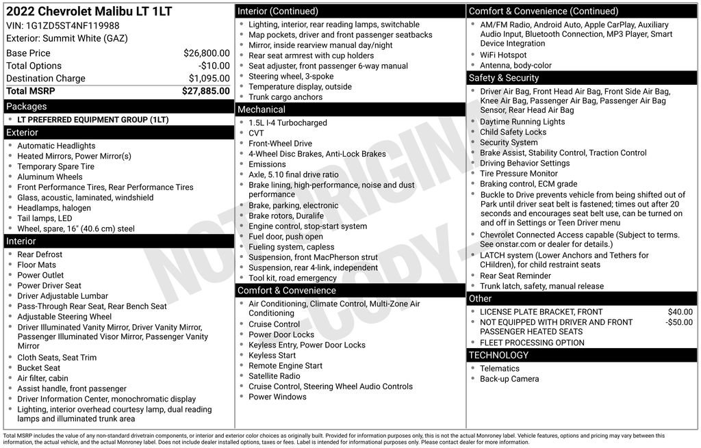 Used 2022 Chevrolet Malibu LT image 12