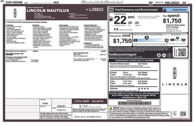 Used 2019 Lincoln Nautilus Premier AWD/4WD image 36