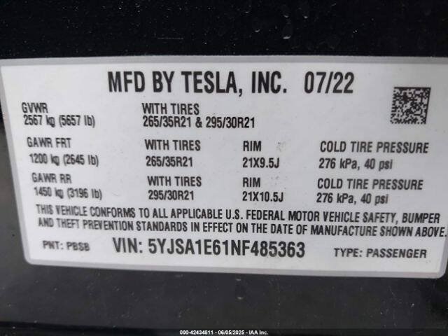 Used 2022 Tesla Model S Plaid AWD/4WD image 11