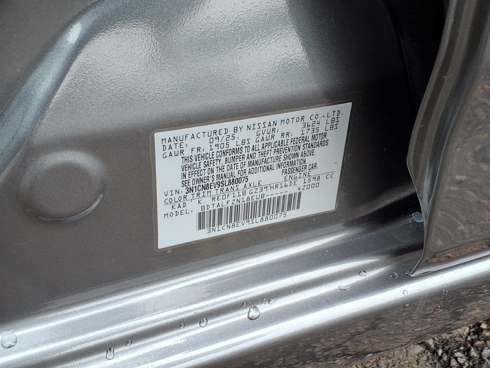 Certified 2025 Nissan Versa SV w/ Trunk Package FWD image 29