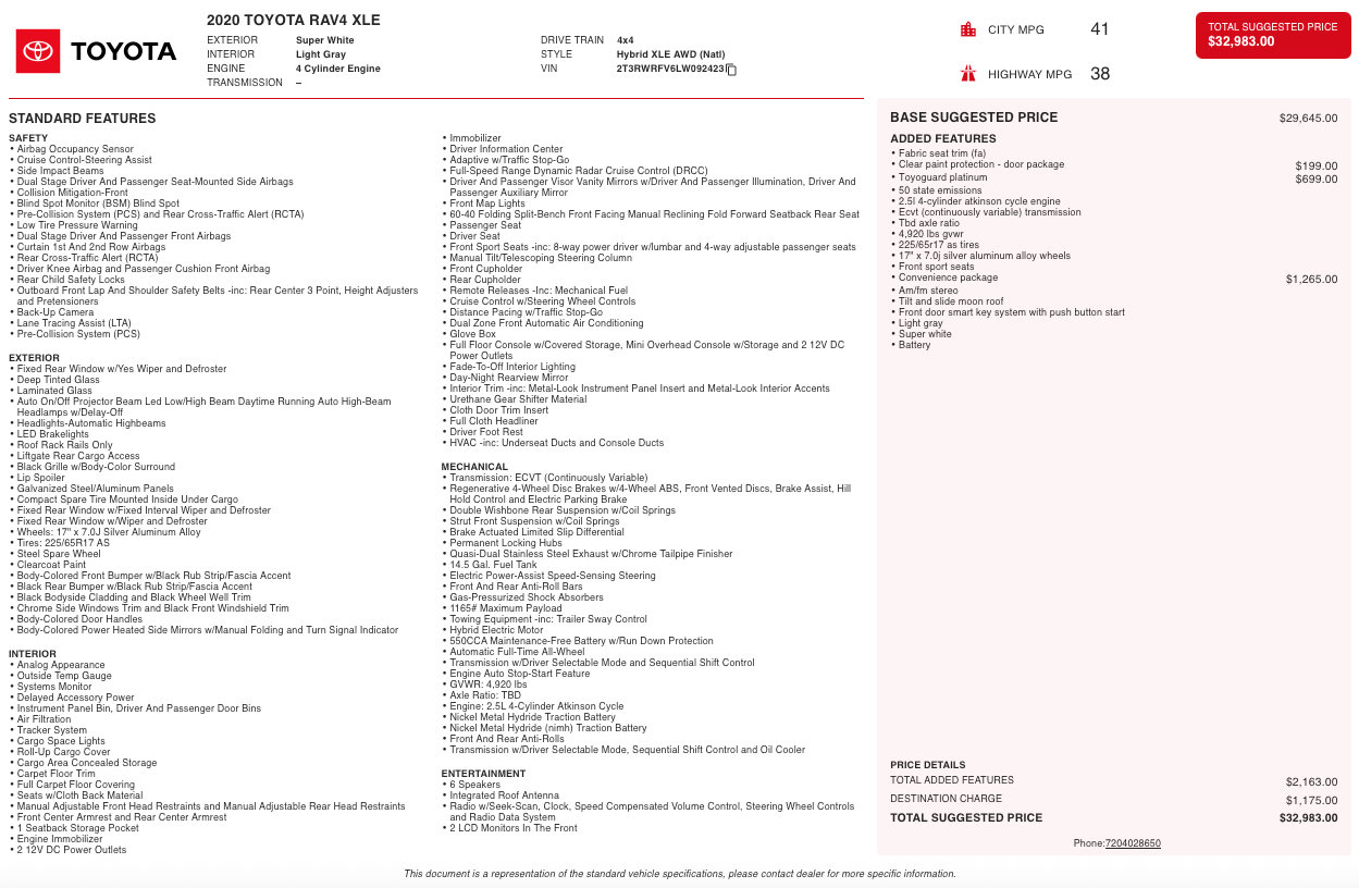 Used 2020 Toyota RAV4 XLE image 2
