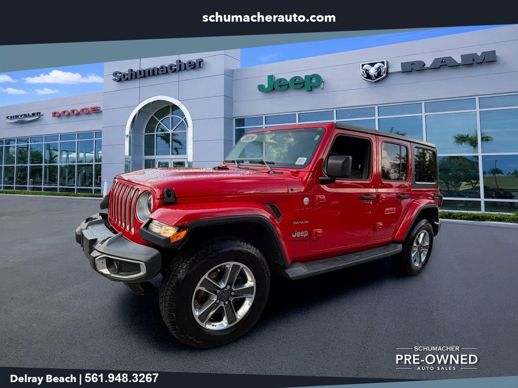 Used 2019 Jeep Wrangler Unlimited Sahara w/ Uconnect 4C Nav & Sound Group AWD/4WD image 3