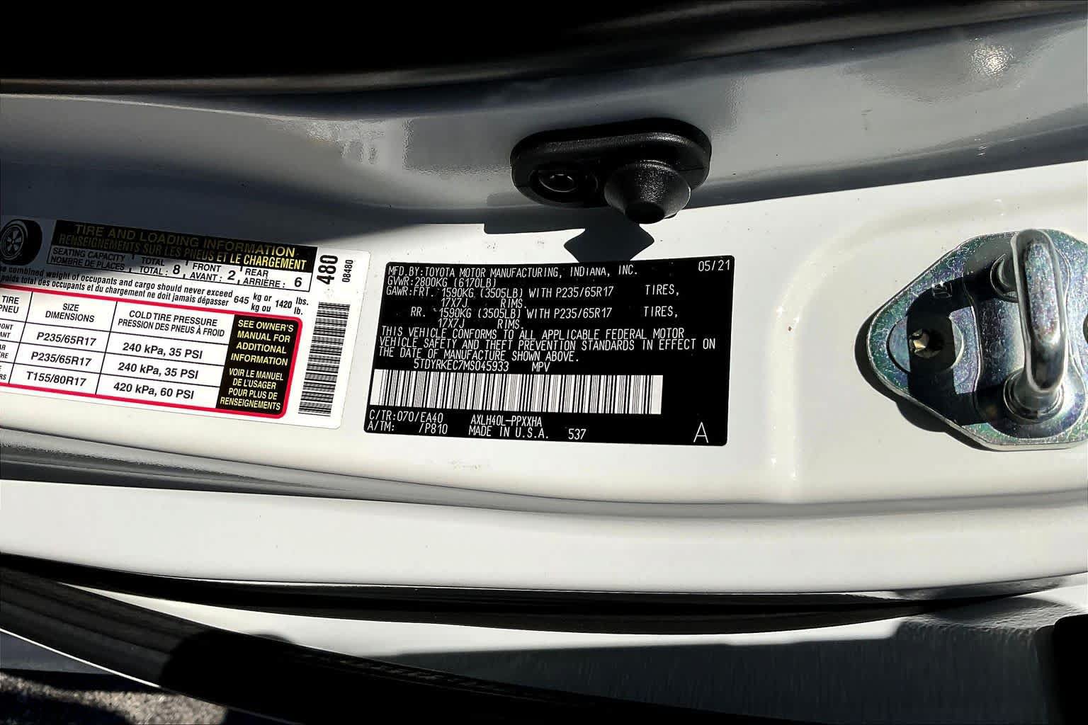 Used 2021 Toyota Sienna XLE FWD image 34