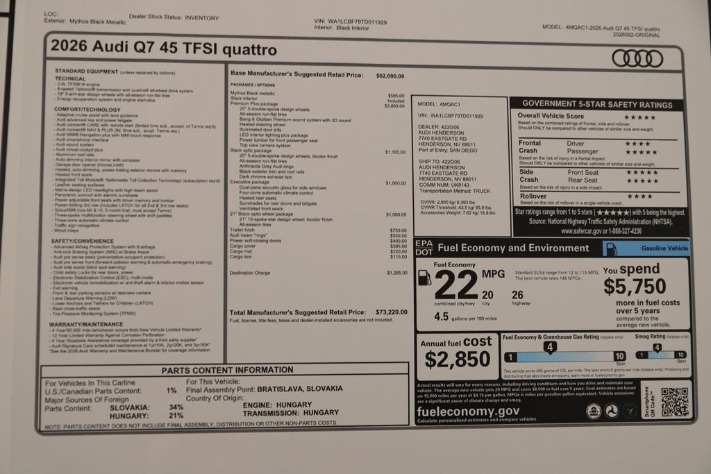 New 2026 Audi Q7 2.0T Premium Plus AWD/4WD image 37