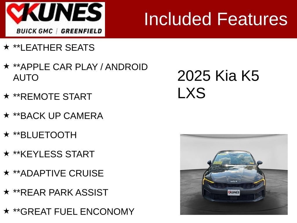 Used 2025 Kia K5 LXS FWD image 2